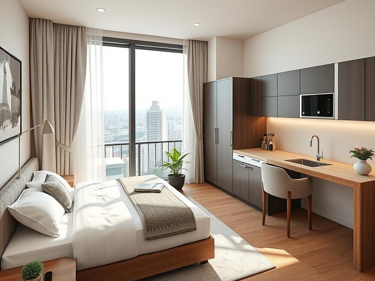 Studio Life – Kitnet mobiliada no coração do Centro